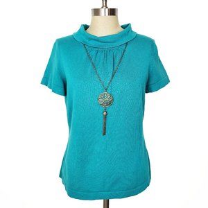 Banana Republic Turquoise Cowl Sweater Blouse
